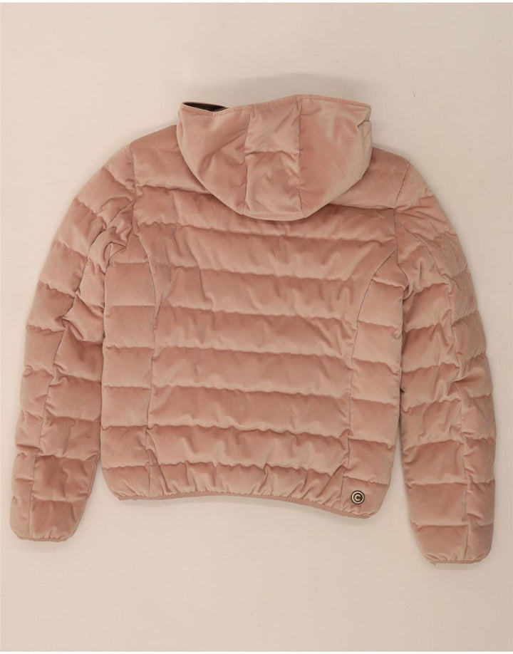 Colmar Dame Hooded Velvet Polstret Jakke IT 44 Medium Pink