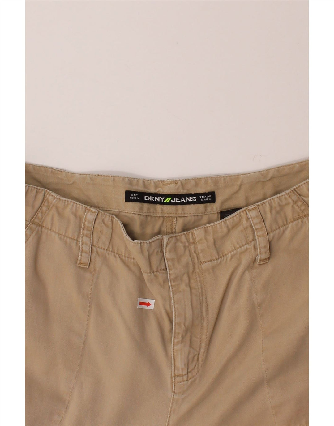 DKNY Womens Straight Cargo Trousers US 8 Medium W26 L25 Beige Cotton Vintage Dkny and Second-Hand Dkny from Messina Hembry 