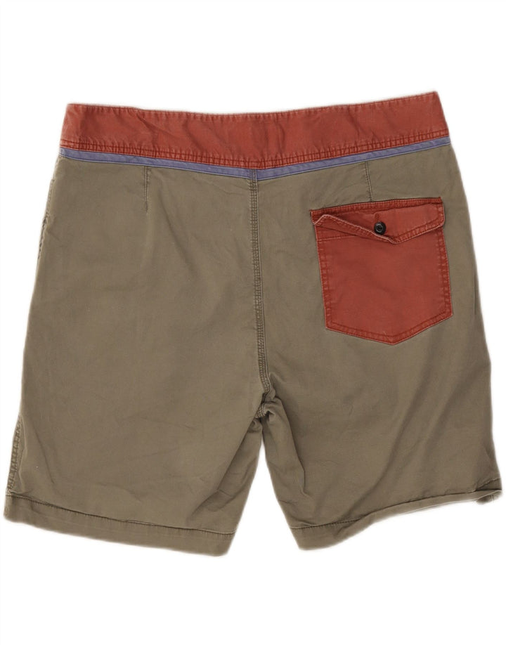 Quiksilver Herreshorts W36 Large Khaki Colourblock Bomuld