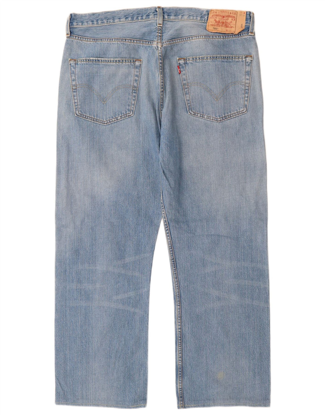 Levi's Herre 501 Straight Jeans W38 L28 Blå Bomuld