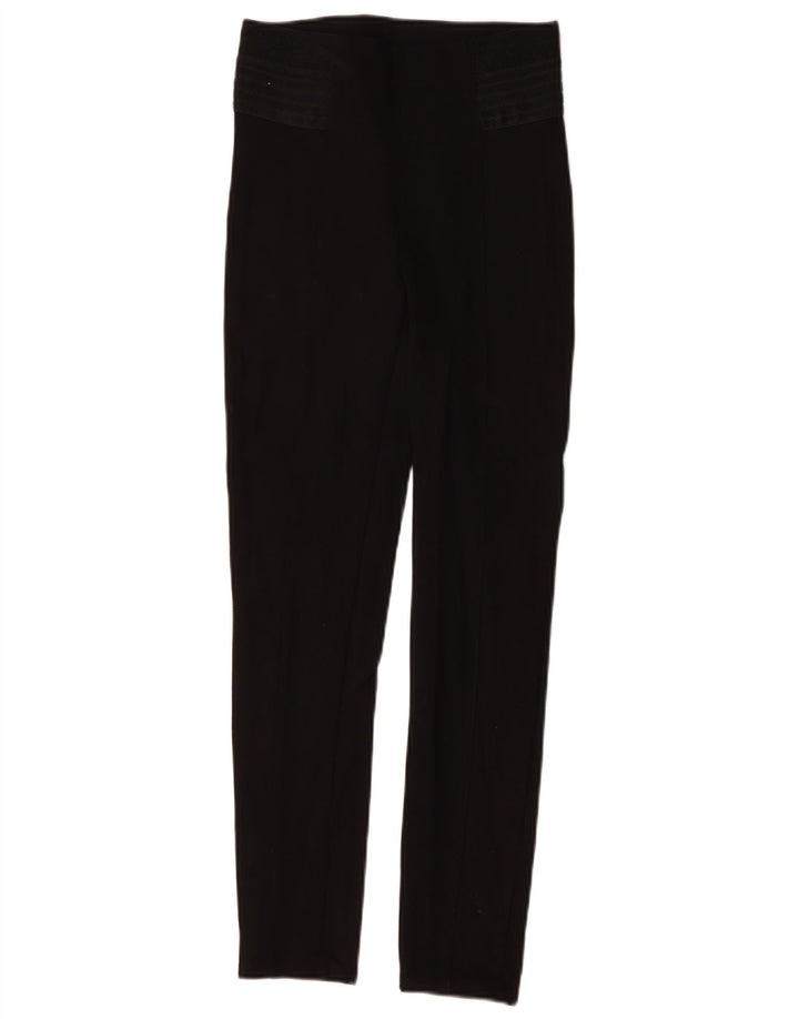 Zara Dame Slim Casual Bukser Small W26 L28 Sort Polyethylen