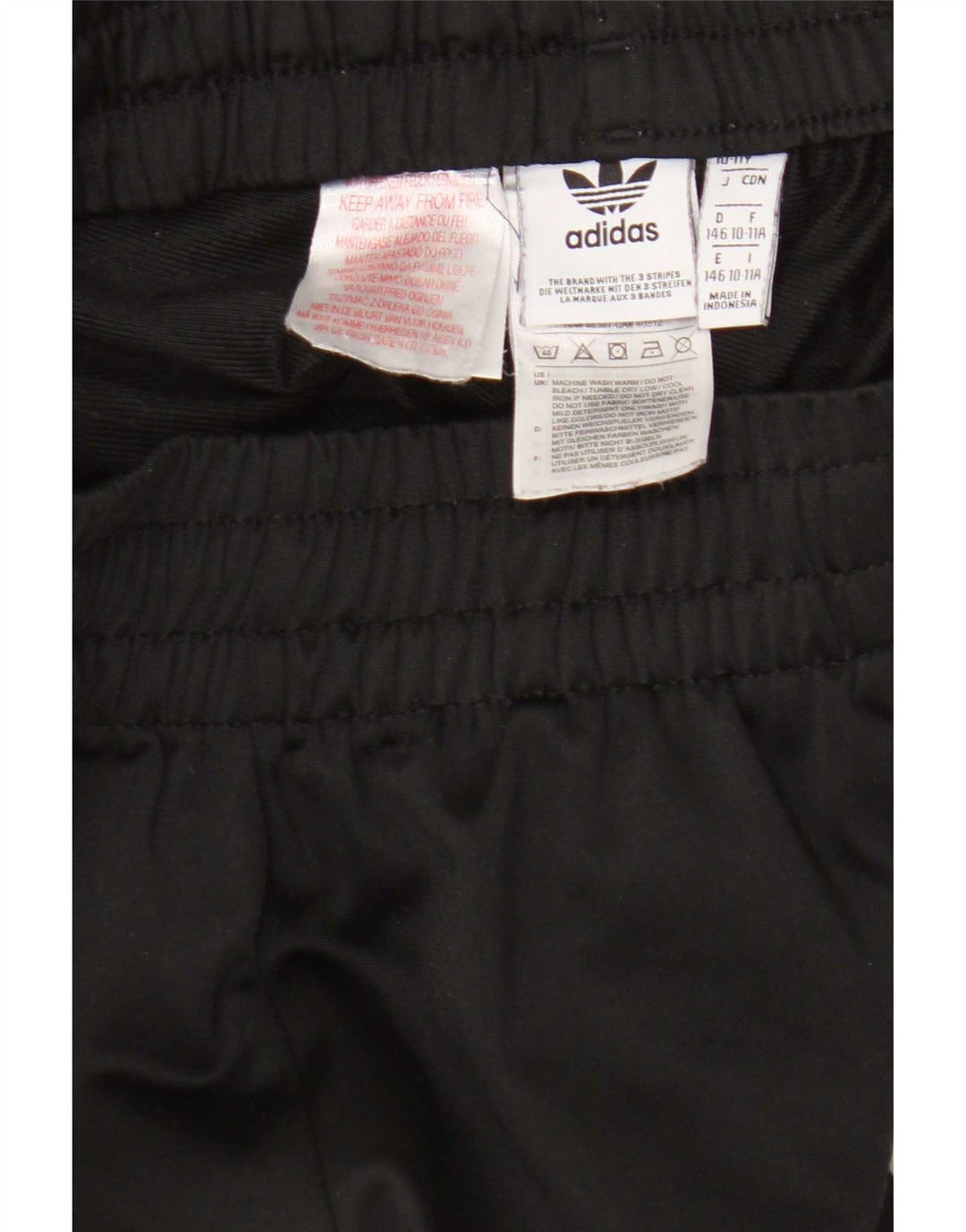 Adidas drenge grafisk træningsdragt bukser joggers 10-11 år sort polyester