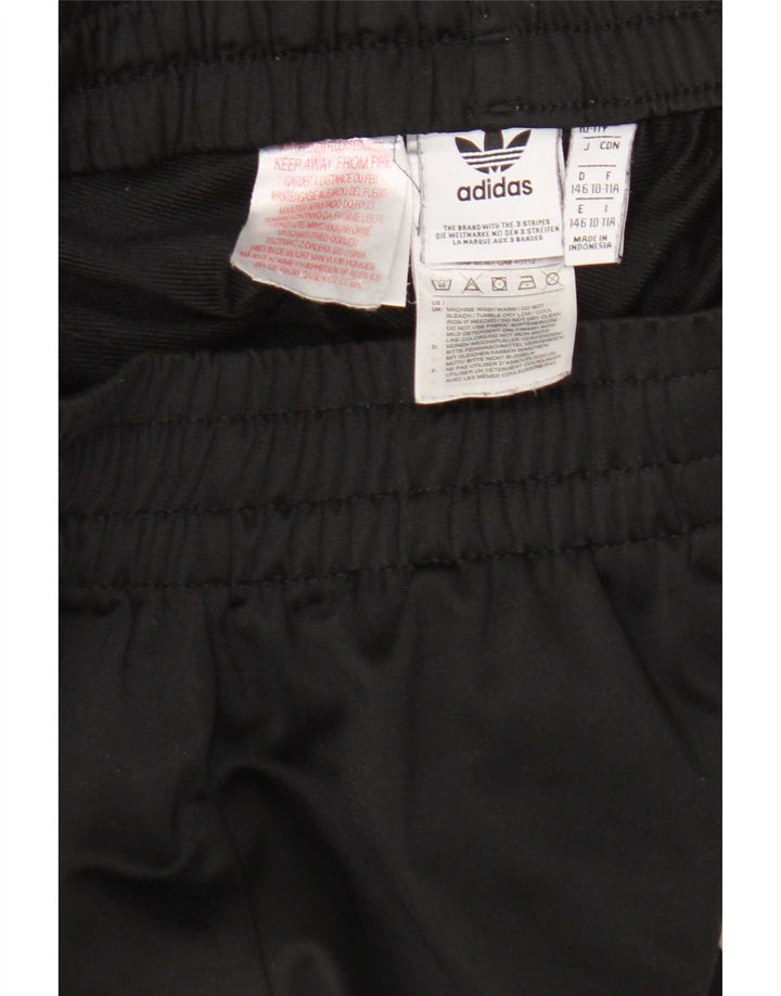 Adidas drenge grafisk træningsdragt bukser joggers 10-11 år sort polyester