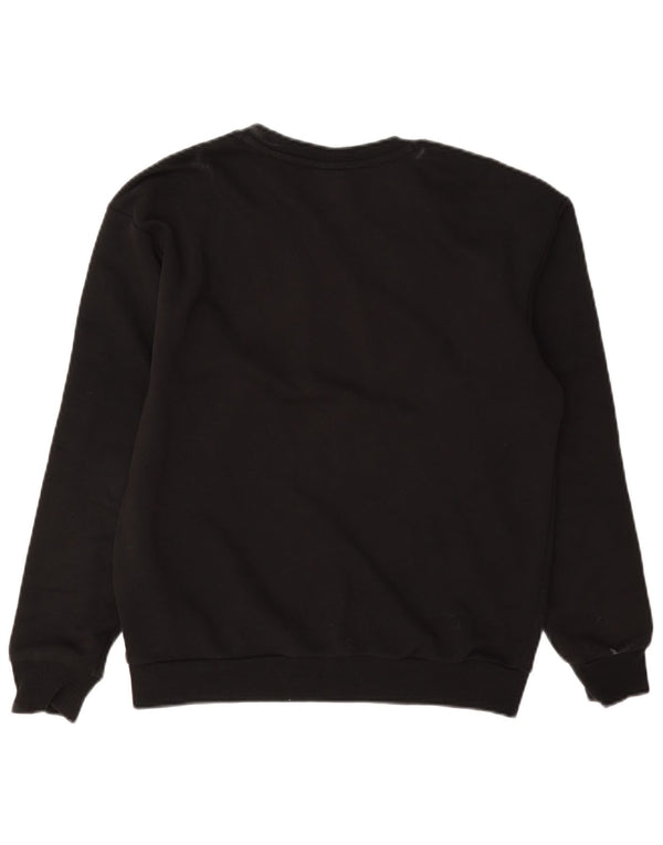Puma Dame Grafisk Oversized Sweatshirt Jumper UK 6 XS Sort Bomuld