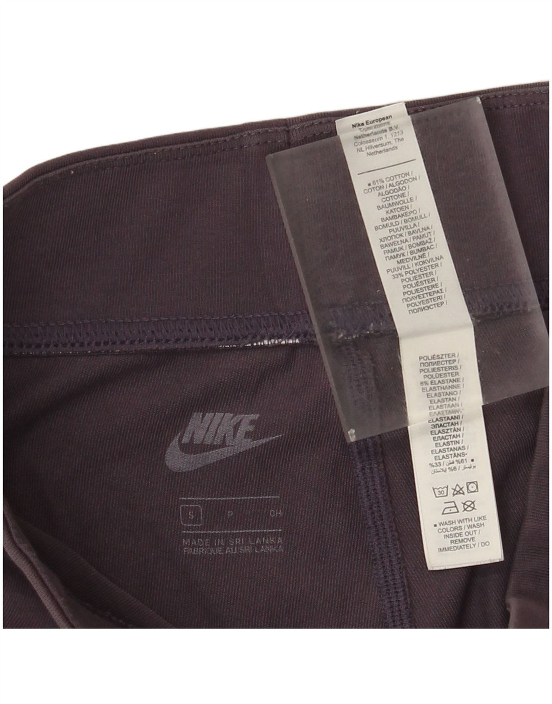 Nike Dame Leggings UK 10 Lille Lilla Bomuld
