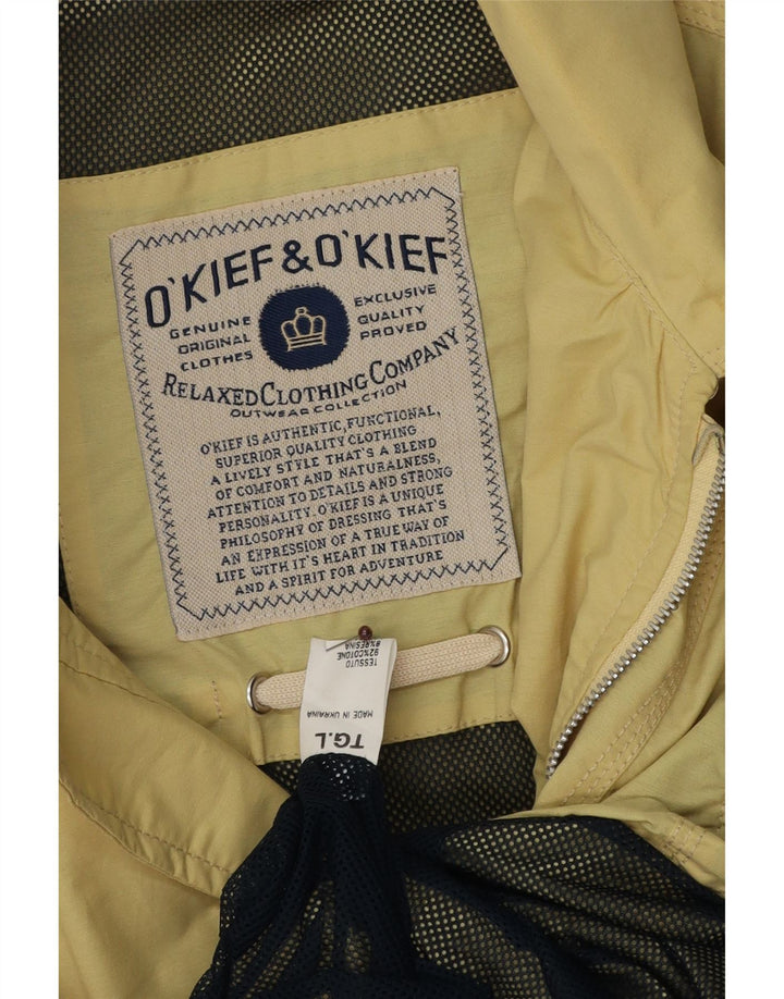 O'KIEF Mens Bomber Jacket UK 40 Large Yellow Cotton