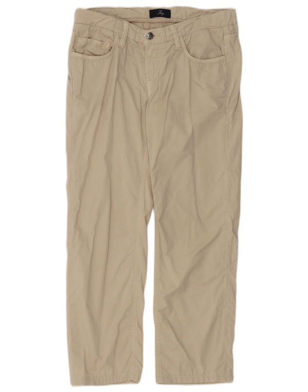 Fay Dame Lige Casual Bukser W28 L26 Beige Bomuld