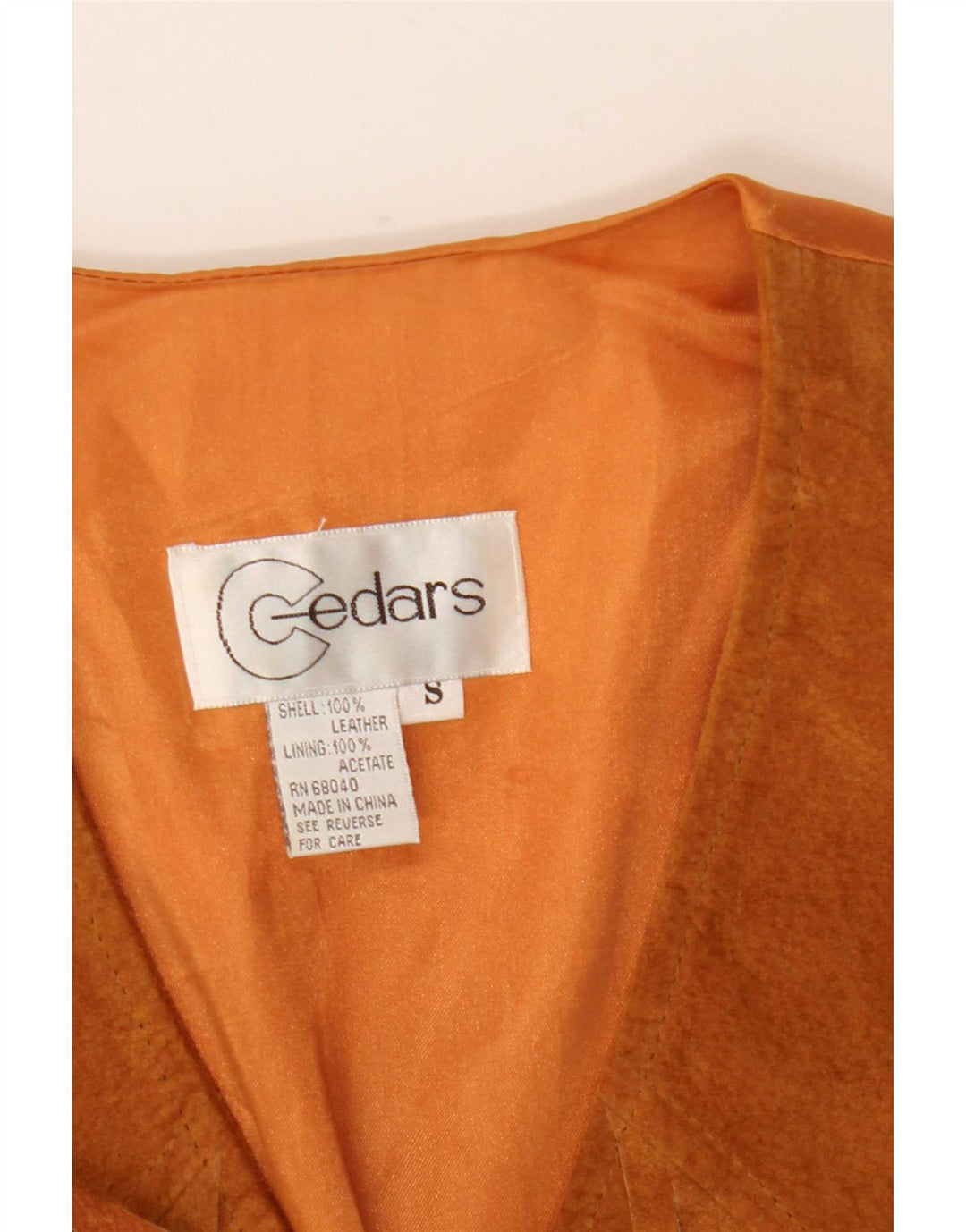 Cedars vestlig ruskind vest for kvinder UK 10 Lille beige læder