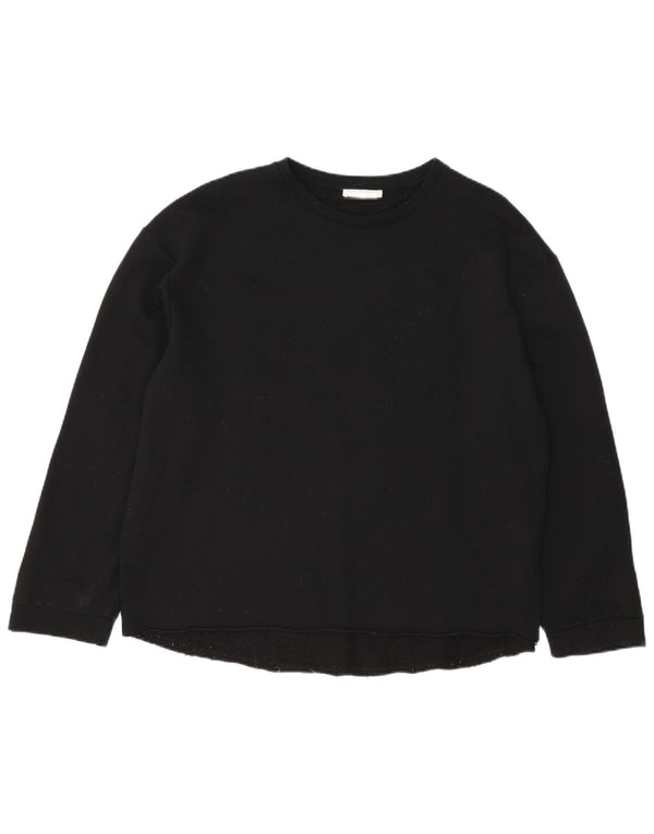 Zara Dame Trafaluc Oversized bluse Top UK 16 Stor Sort Bomuld
