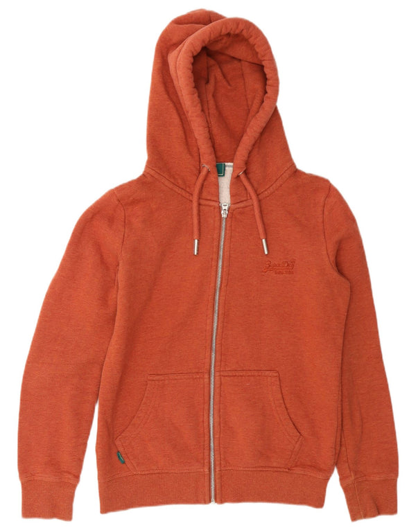 Superdry Womens Regular Fit Hættetrøje Sweater UK 10 Small Orange Bomuld
