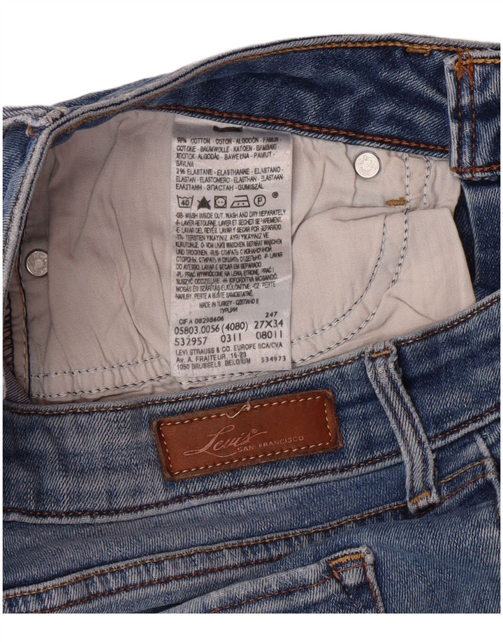 LEVI'S Slim Jeans til kvinder W27 L28 Blå Bomuld