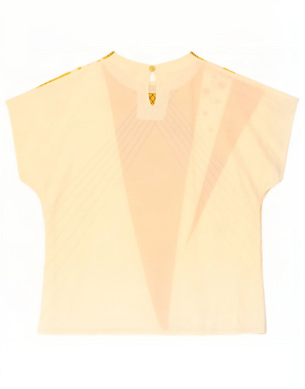 Vintage Womens Blouse Top UK 16 Large White Colourblock