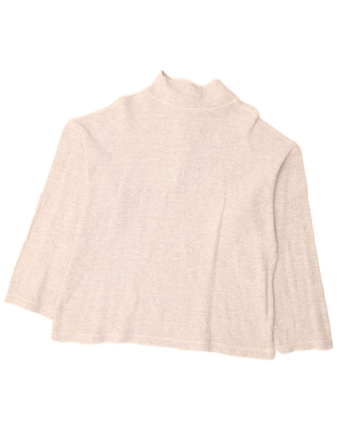 VINTAGE trøje med lynlås til kvinder UK 18 XL Grå