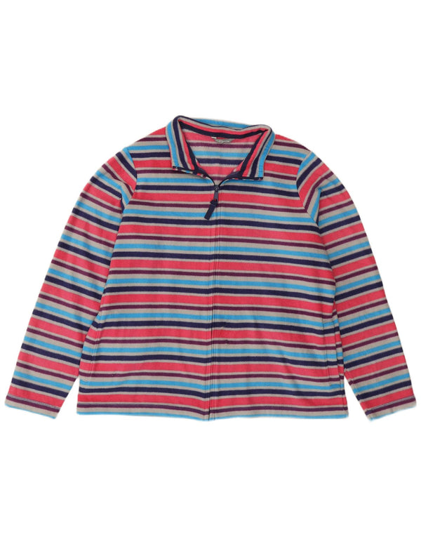 Marks & Spencer Fleecejakke til kvinder UK 18 XL Multifarvet Stribet Sports