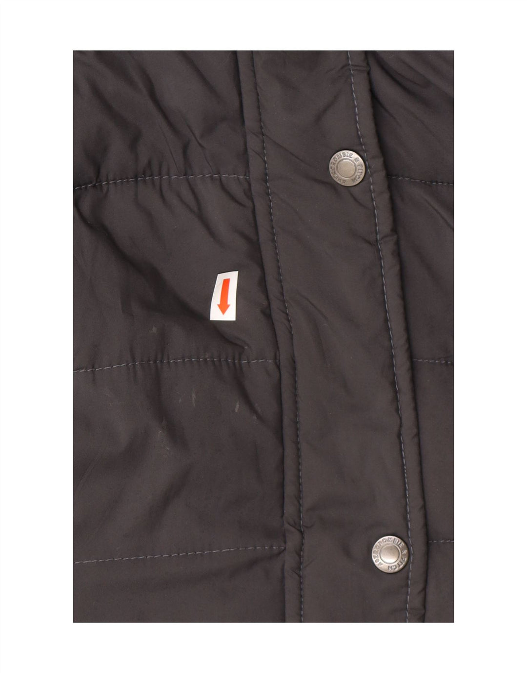ABERCROMBIE & FITCH Womens Hooded Padded Coat UK 16 Large Grey Polyester Vintage Abercrombie & Fitch and Second-Hand Abercrombie & Fitch from Messina Hembry 