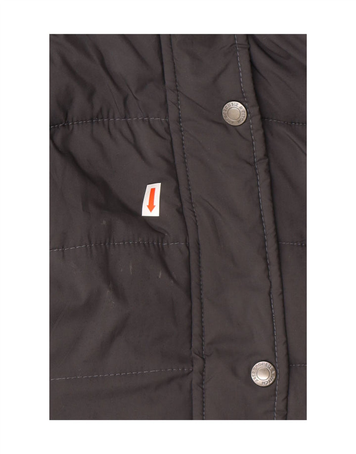 ABERCROMBIE & FITCH Womens Hooded Padded Coat UK 16 Large Grey Polyester Vintage Abercrombie & Fitch and Second-Hand Abercrombie & Fitch from Messina Hembry 