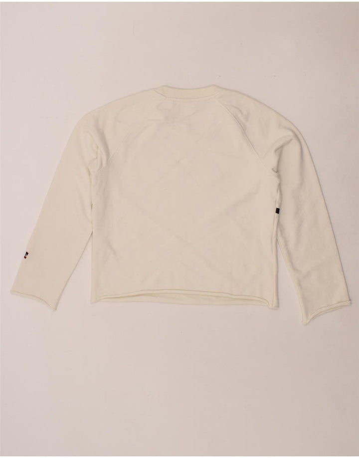 LEVI'S Womens Graphic Sweatshirt Jumper UK 6 XS White Cotton Vintage Levi's and Second-Hand Levi's from Messina Hembry 