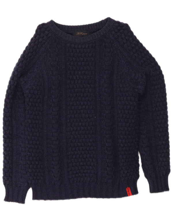 Les Copains Herre Regular Fit Crew Neck Jumper Sweater Small Navy Blue