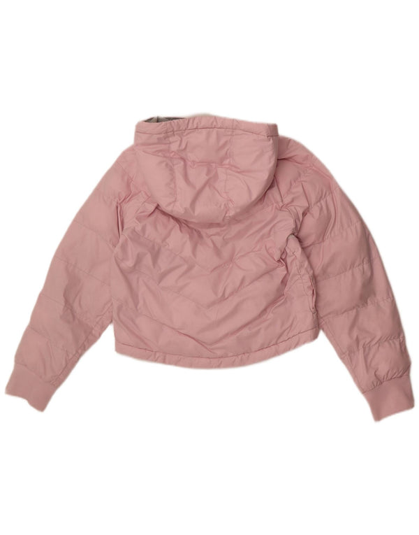 Nike Polstret hættejakke til piger 10-11 år Medium Pink Colourblock
