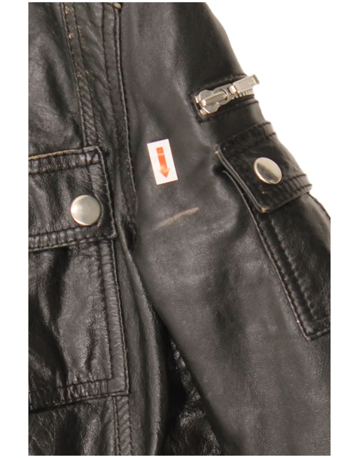 Gipsy Womens Læderfrakke UK 12 Medium Black