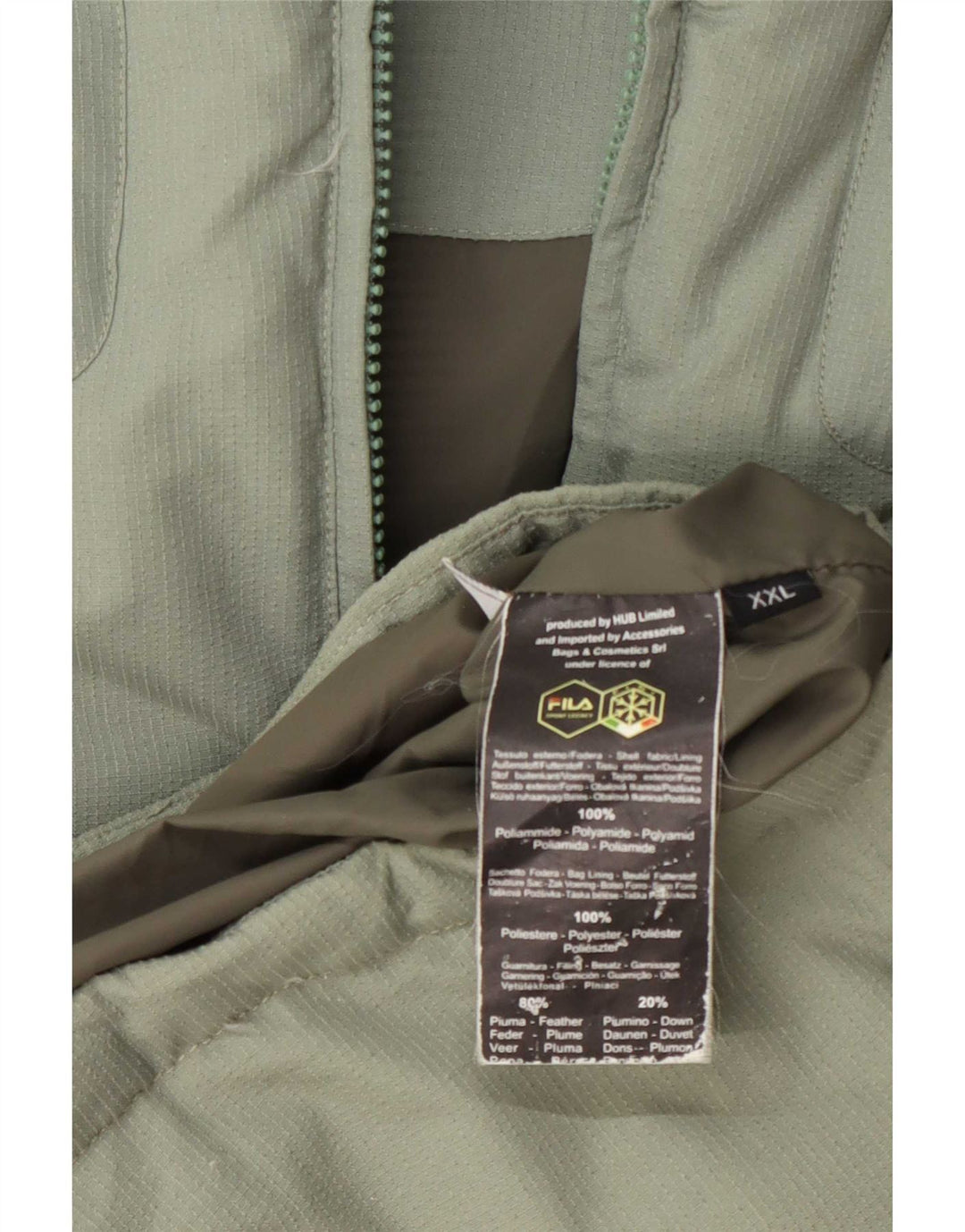 Fila Polstret Herrejakke UK 44 2XL Grøn Polyamid