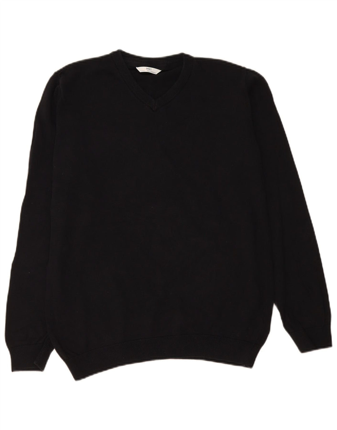 Marks & Spencer Boys V-hals sweater 15-16 år Sort bomuld