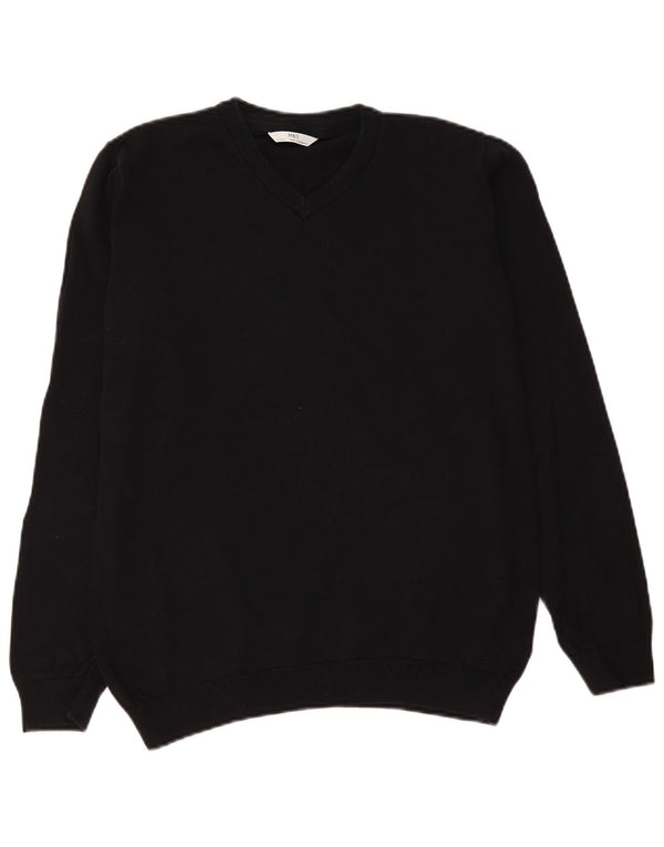 Marks & Spencer Boys V-hals sweater 15-16 år Sort bomuld