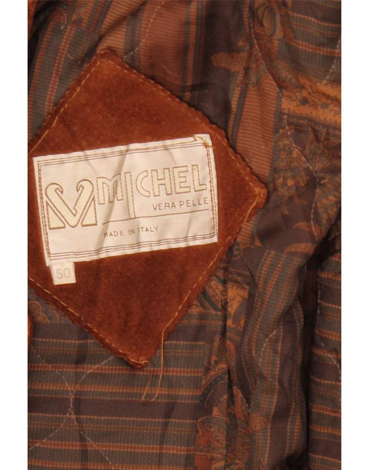 Michel Dame Oversized ruskindsfrakke IT 50 XL Brunt Læder