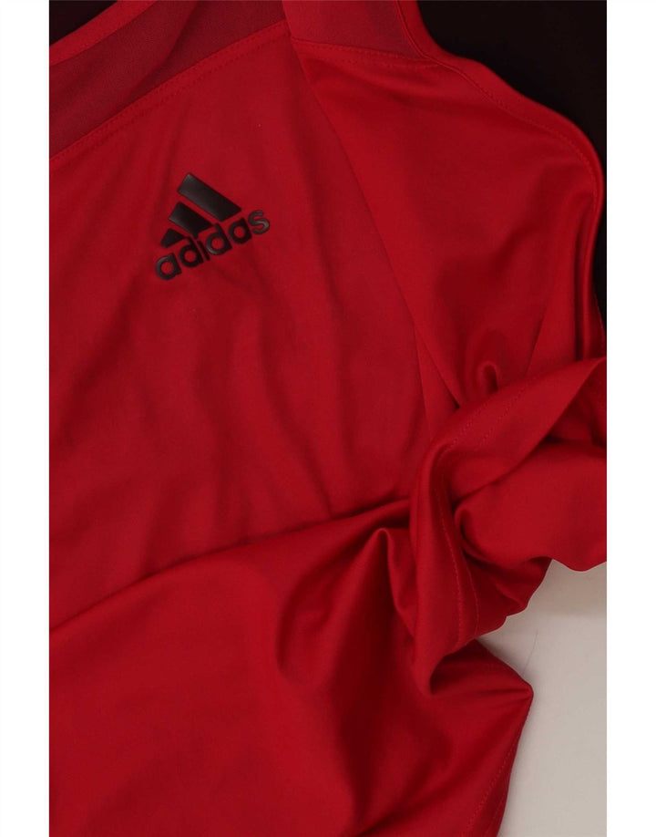 Adidas Dame Vest Top UK 10 Small Pink Colourblock Microfibers