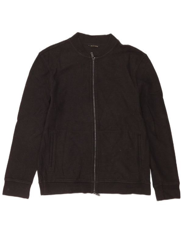Massimo Dutti Herre Cardigan Sweater Medium Sort Bomuld