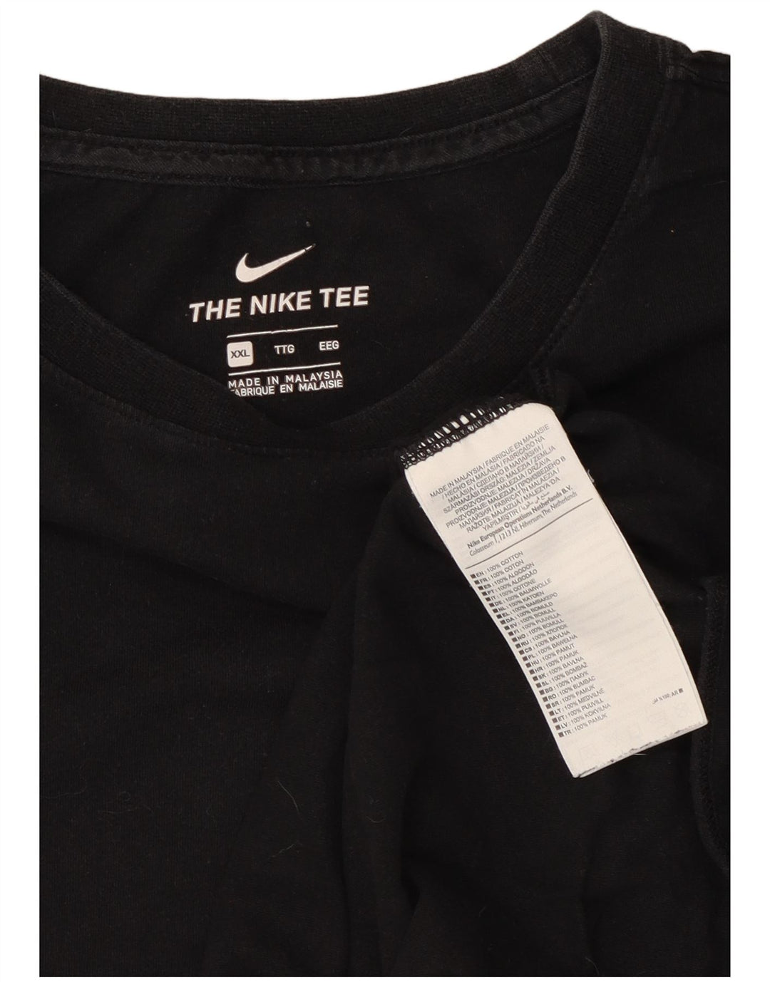 Nike T-shirt top til mænd 2XL sort bomuld