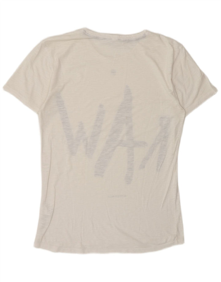 G-Star Herre grafisk T-shirt Top Medium Hvid Flecked Bomuld