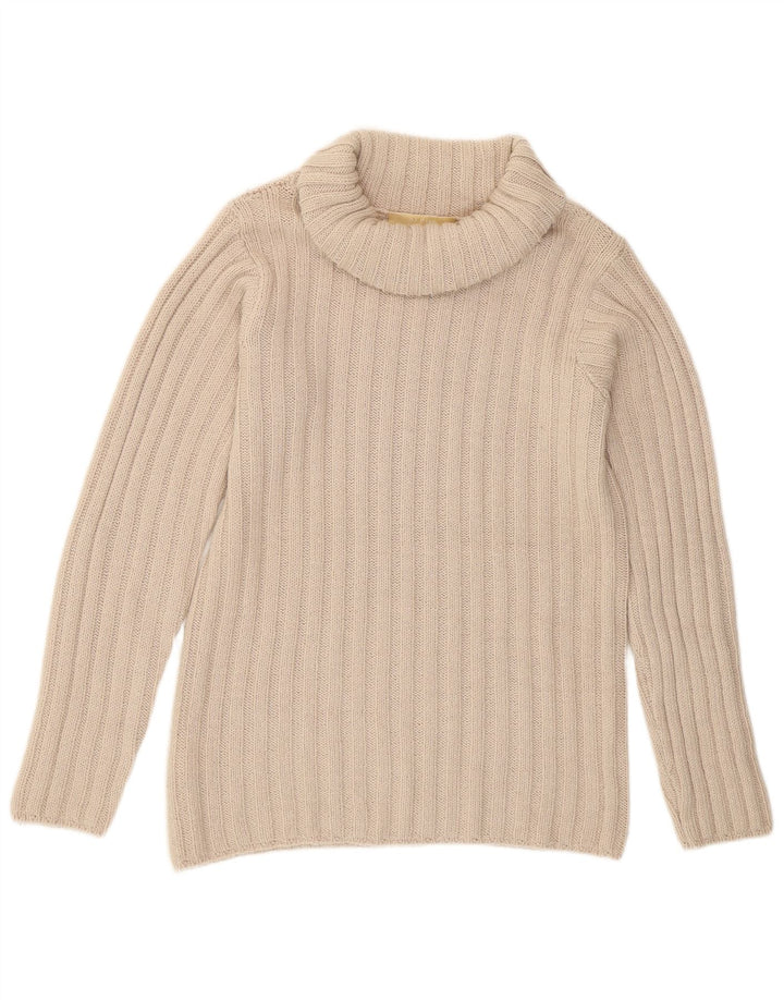 Massimo Rebecchi Dame Alpha Roll Neck Jumper Sweater IT 44 Medium Beige