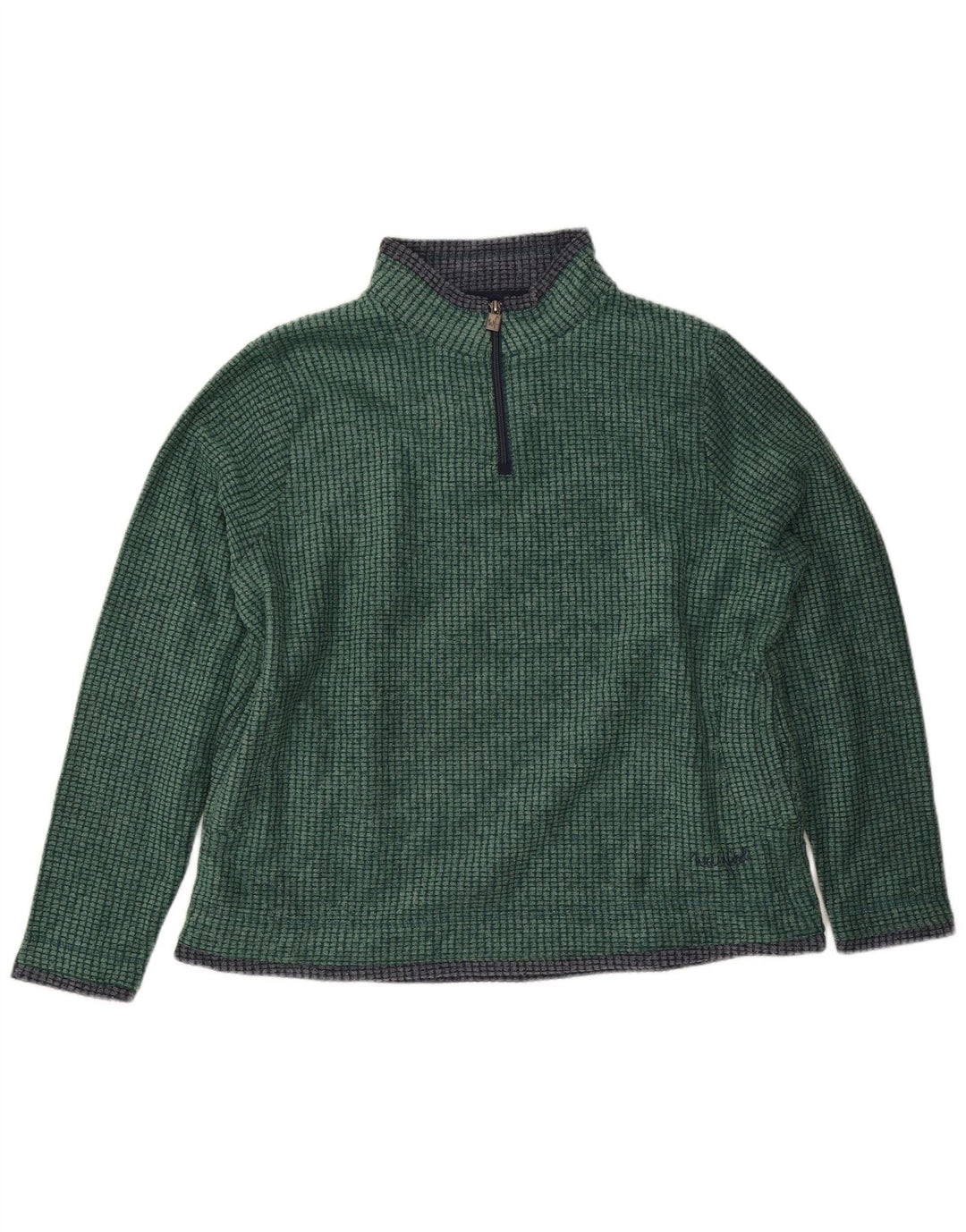 Weird Fish Herre lynlås hals Fleece Jumper XL Grøn Polyester