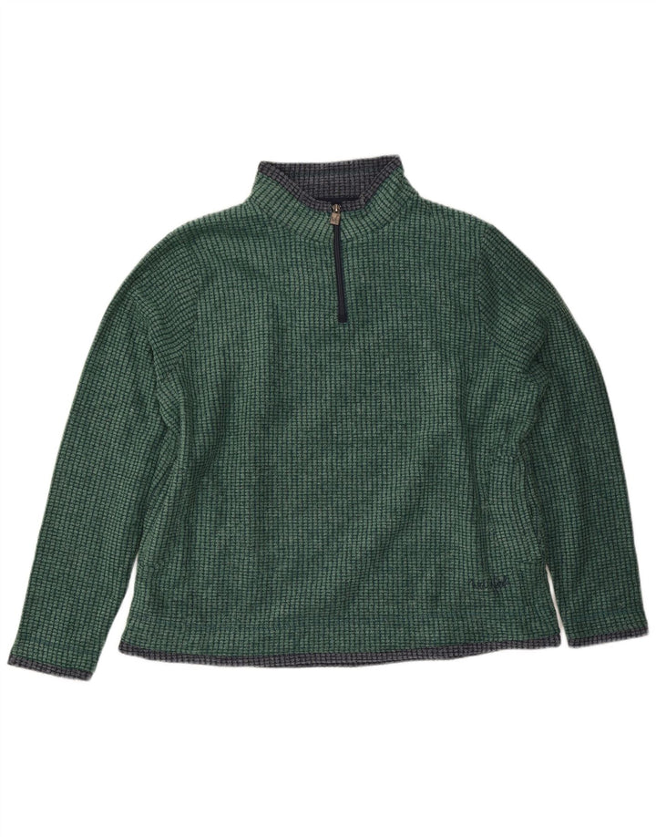 Weird Fish Herre lynlås hals Fleece Jumper XL Grøn Polyester