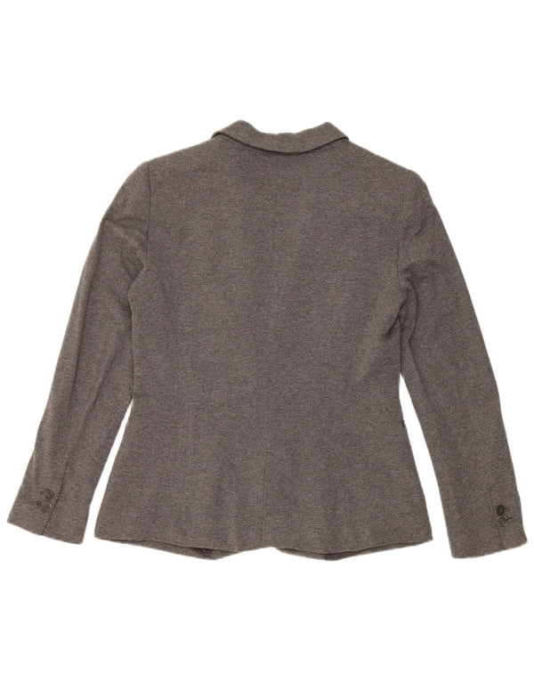 Zara Dame 1 Knap Blazer Jacket UK 12 Medium Grey Viscose