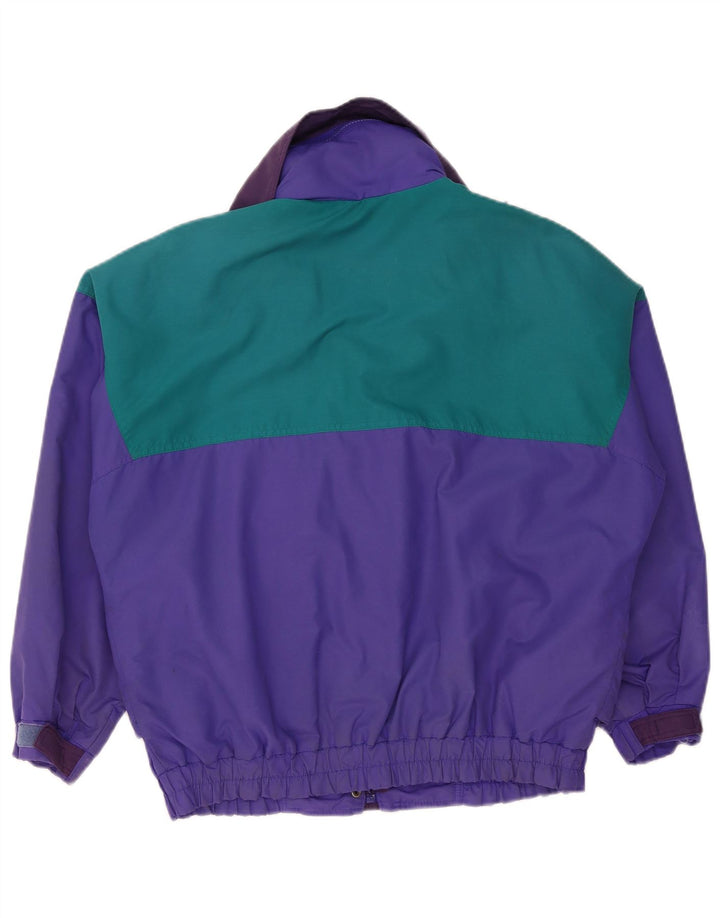 Columbia Dame Oversized Windbreaker Jacket UK 16 Large Purple Colourblock