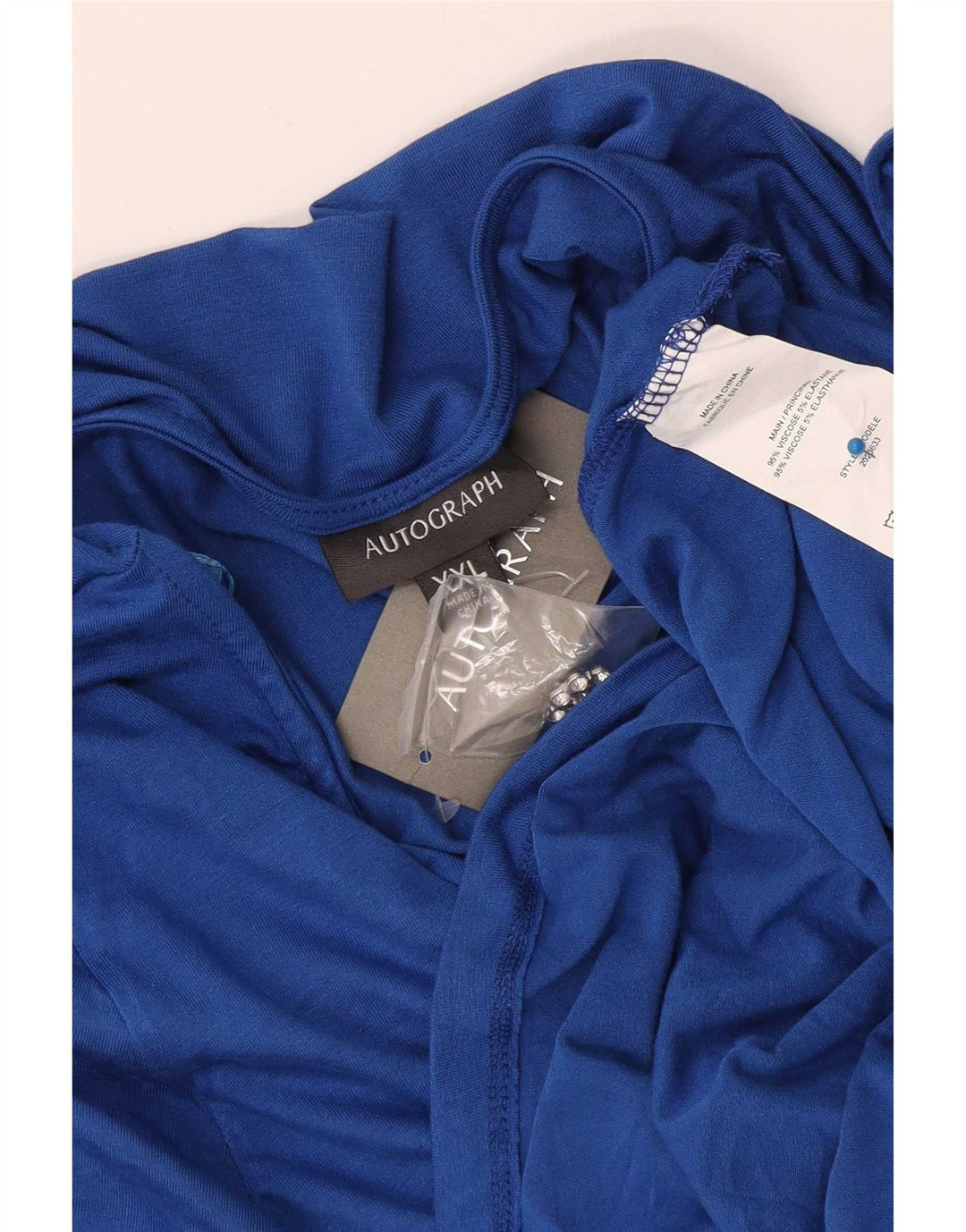 Marks & Spencer Dame Autograph Oversized Tunika Top UK 20 2XL Blå Viscose