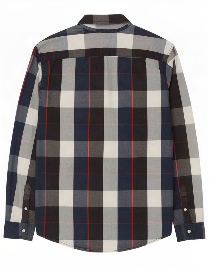 Levi's herreskjorte stor marineblå plaid bomuld