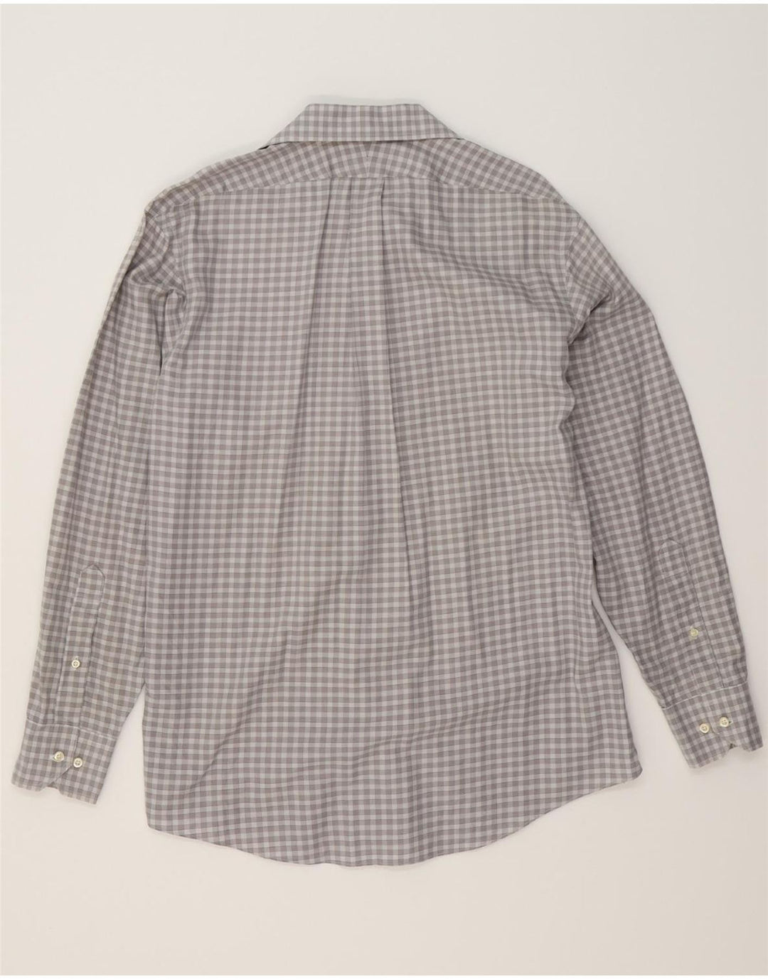 BROOKS BROTHERS Mens 346 Slim Fit Shirt Size 16 1/2 Large Grey Check Vintage Brooks Brothers and Second-Hand Brooks Brothers from Messina Hembry 