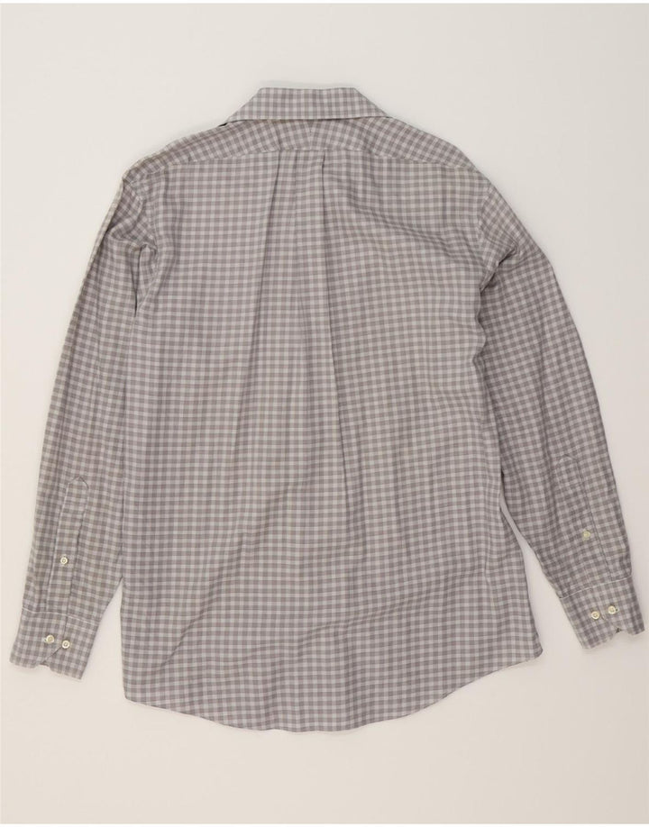 BROOKS BROTHERS Mens 346 Slim Fit Shirt Size 16 1/2 Large Grey Check Vintage Brooks Brothers and Second-Hand Brooks Brothers from Messina Hembry 