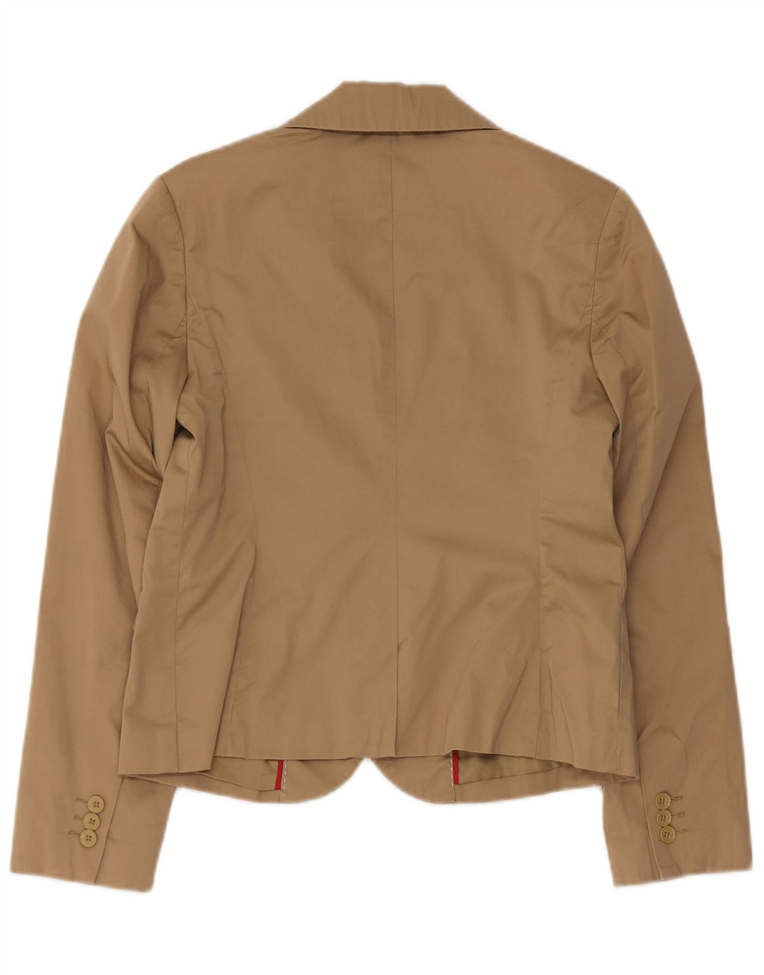 Tommy Hilfiger Dame 2 Button Blazer Jacket US 8 Medium Beige Bomuld