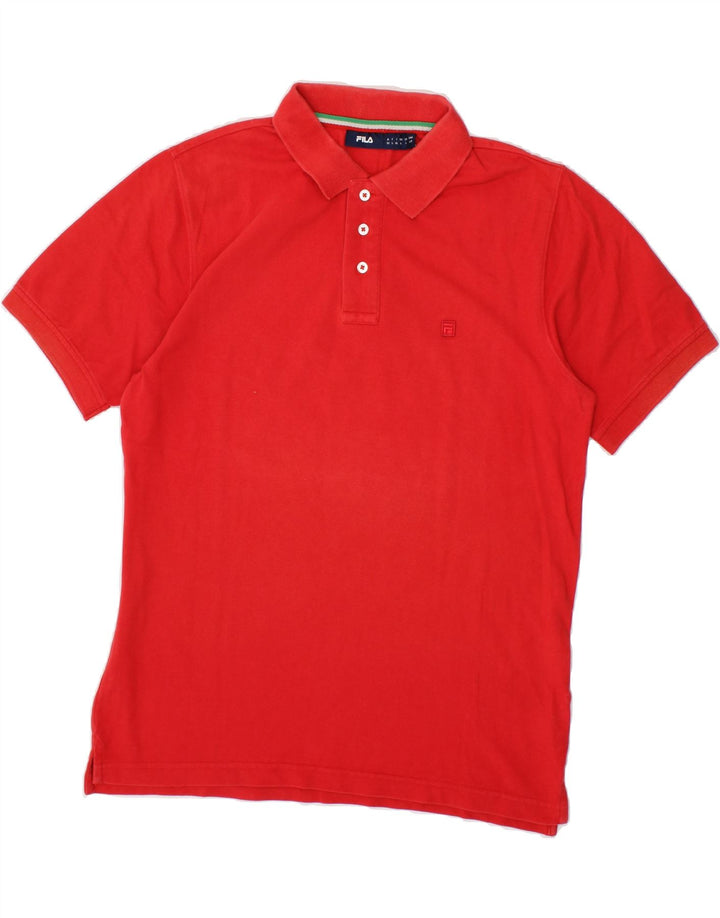FILA Mens Polo Shirt Large Red Cotton Vintage Fila and Second-Hand Fila from Messina Hembry 