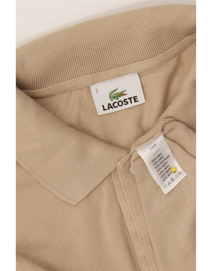 Lacoste Polo Shirt til mænd Str. 7 2XL Beige Bomuld