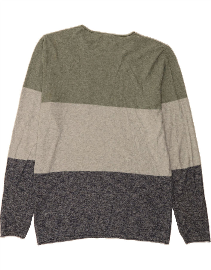 JACK & JONES Mens Top Long Sleeve Large Multicoloured Colourblock Cotton Vintage Jack & Jones and Second-Hand Jack & Jones from Messina Hembry 