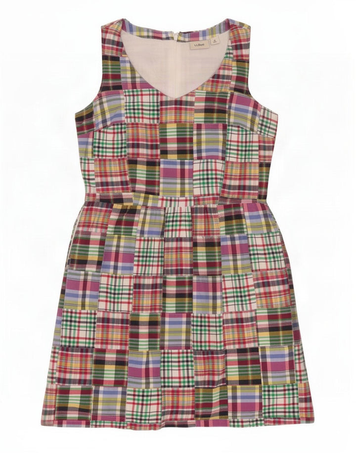 L.L.Bean Dame Ærmeløs Skede Kjole US 6 Medium Flerfarvet Patchwork