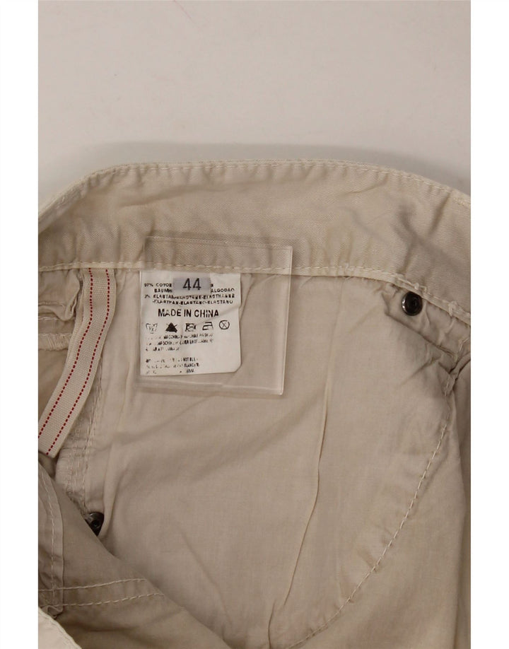 GAUDI Womens Straight Casual Trousers IT 44 Medium W30 L34 Off White Vintage Gaudi and Second-Hand Gaudi from Messina Hembry 