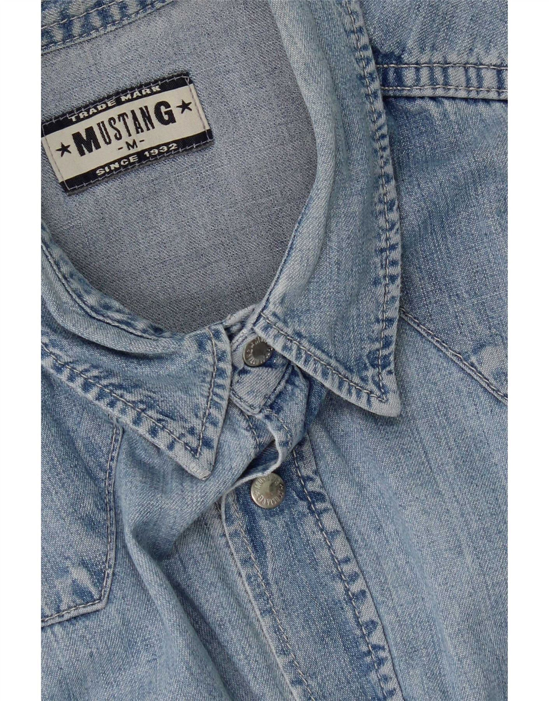 Mustang Dame Ærmeløs Denim Kjole UK 14 Medium Blue