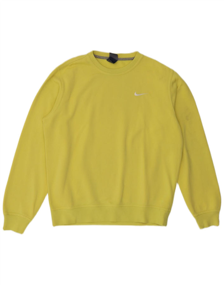 Nike Herre sweatshirt Jumper Medium Gul Bomuld