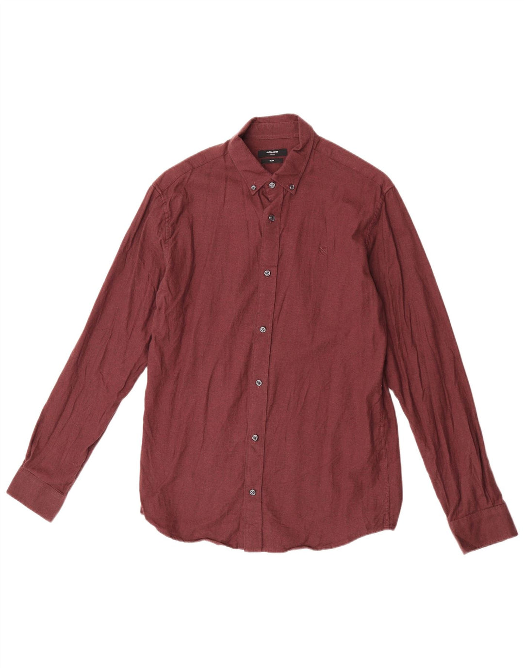 Jack & Jones Herre Slim Fit skjorte Medium Bourgogne bomuld